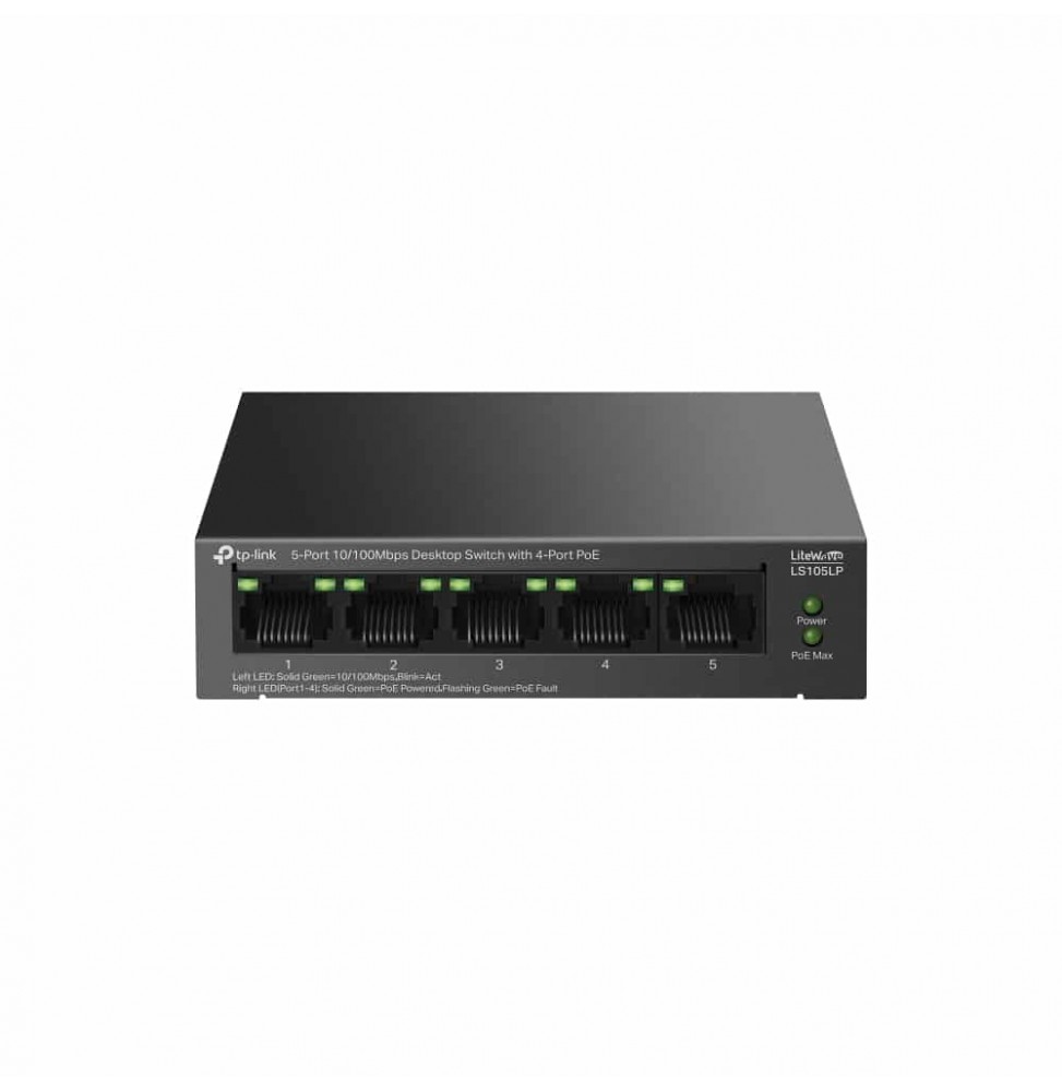 Switch TP-Link 5 ports 10/100 Mbps avec 4 ports PoE (LS105LP)