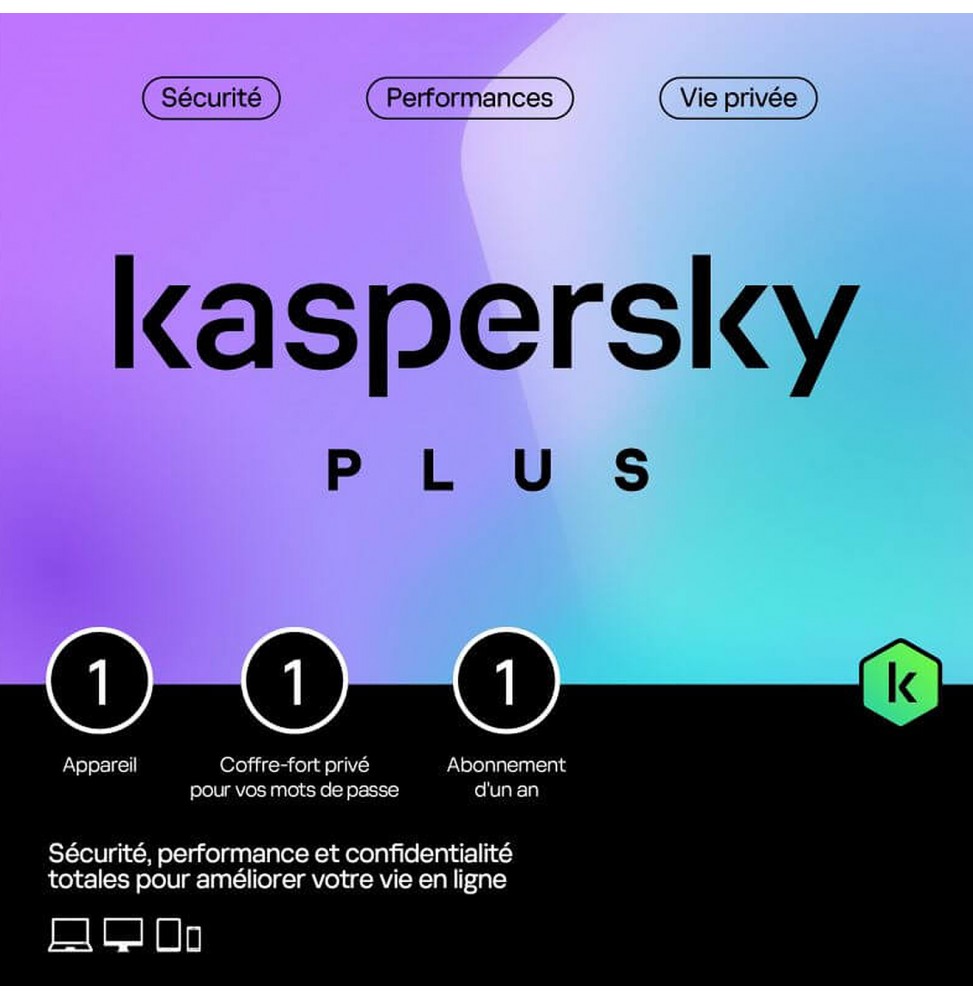 Kaspersky plus Security 1 postes