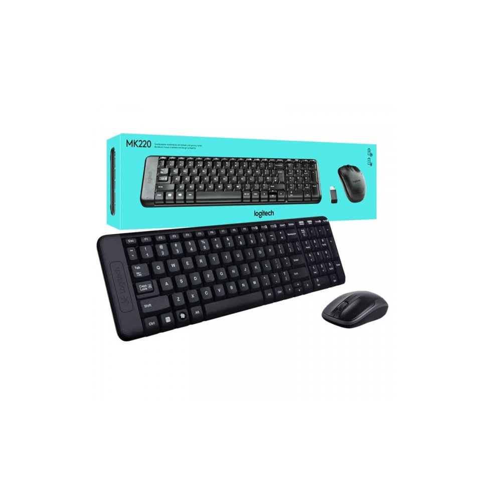 PACK CLAVIER SOURIS SANS FIL LOGITECH MK220