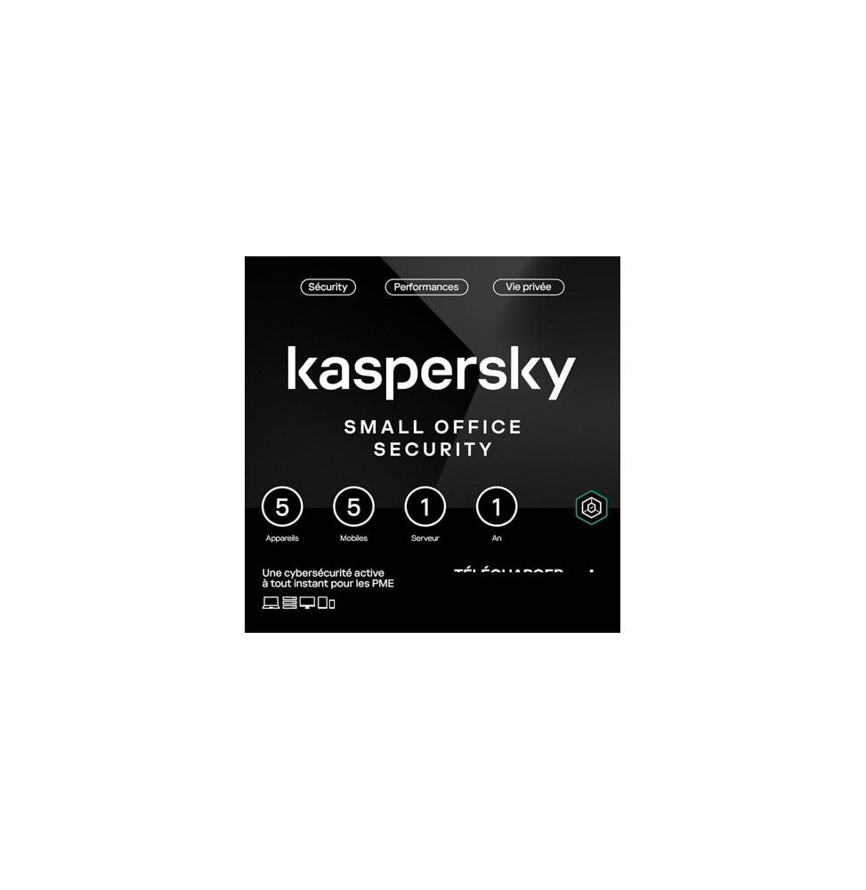 Kaspersky Small Office Security 1 Serveur / 5 Appareils - 1an Abonnement