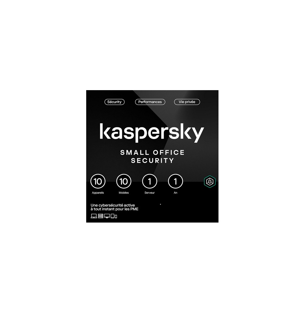 Kaspersky Small Office Security 1 Serveur / 10 Appareils - 1an Abonnement