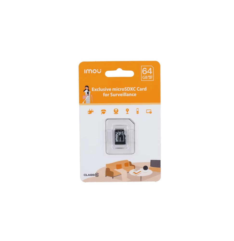 IMOU CARTE MÉMOIRE MICRO SD 64GO CLASSE 10 (ST2-64-S1)