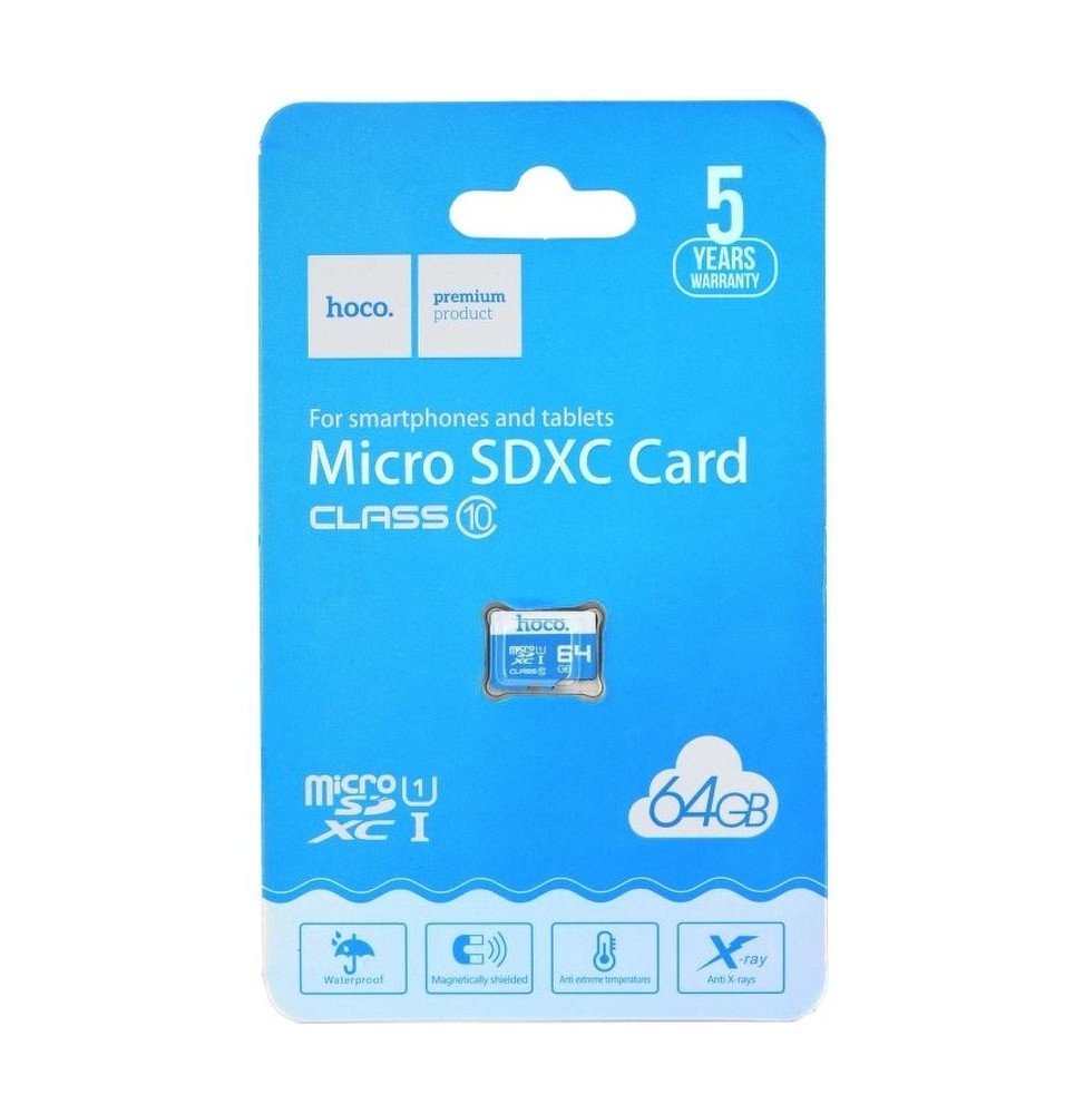 HOCO CARTE MÉMOIRE MICRO SD - TF 64GO CLASSE 10