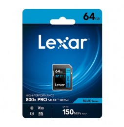 LEXAR CARTE MÉMOIRE 800x PRO 64GB SDXC UHS-I 4K