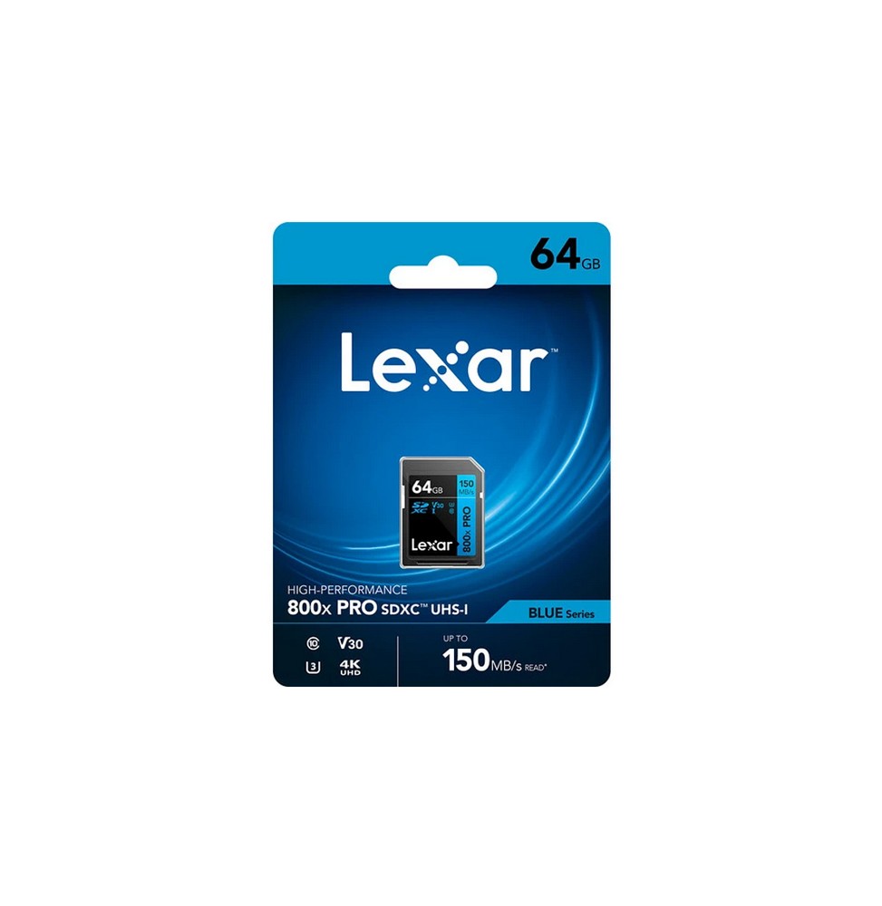 LEXAR CARTE MÉMOIRE 800x PRO 64GB SDXC UHS-I 4K