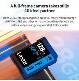 LEXAR CARTE MÉMOIRE 800x PRO 128GB SDXC UHS-I 4K
